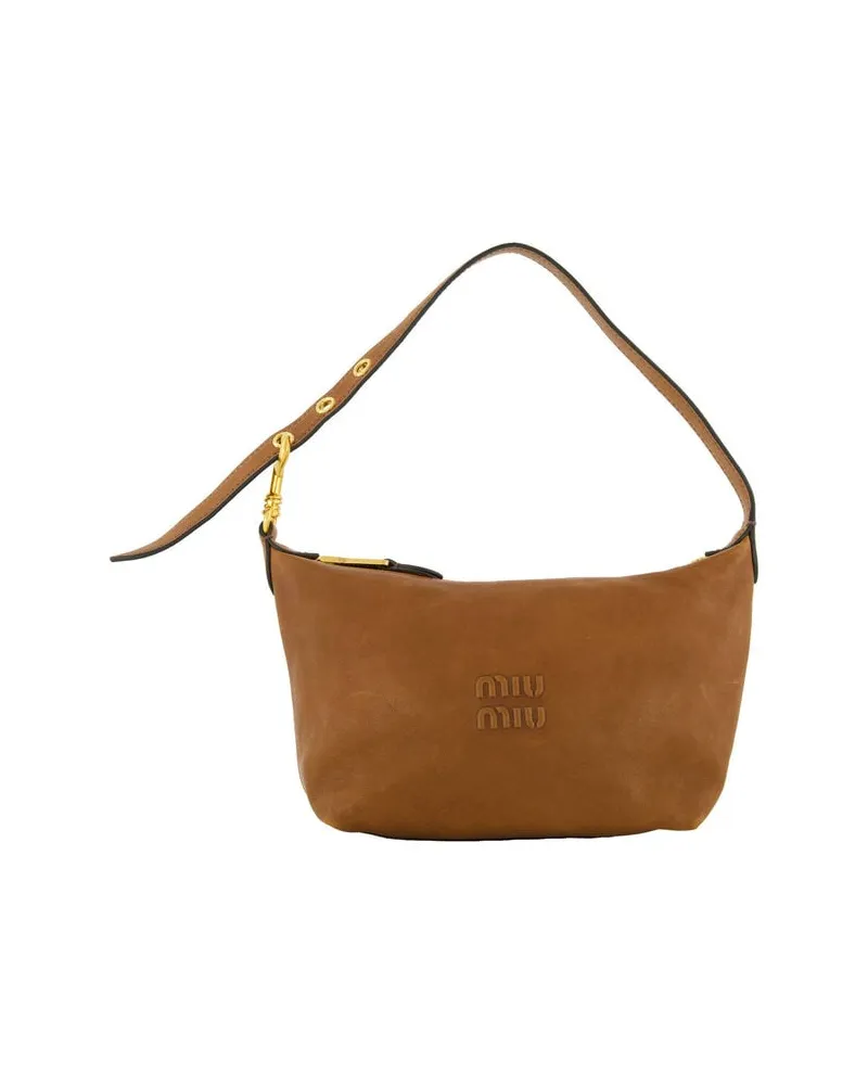Miu Miu Damen Schultertasche SPIRIT NAPPA Small Nougat