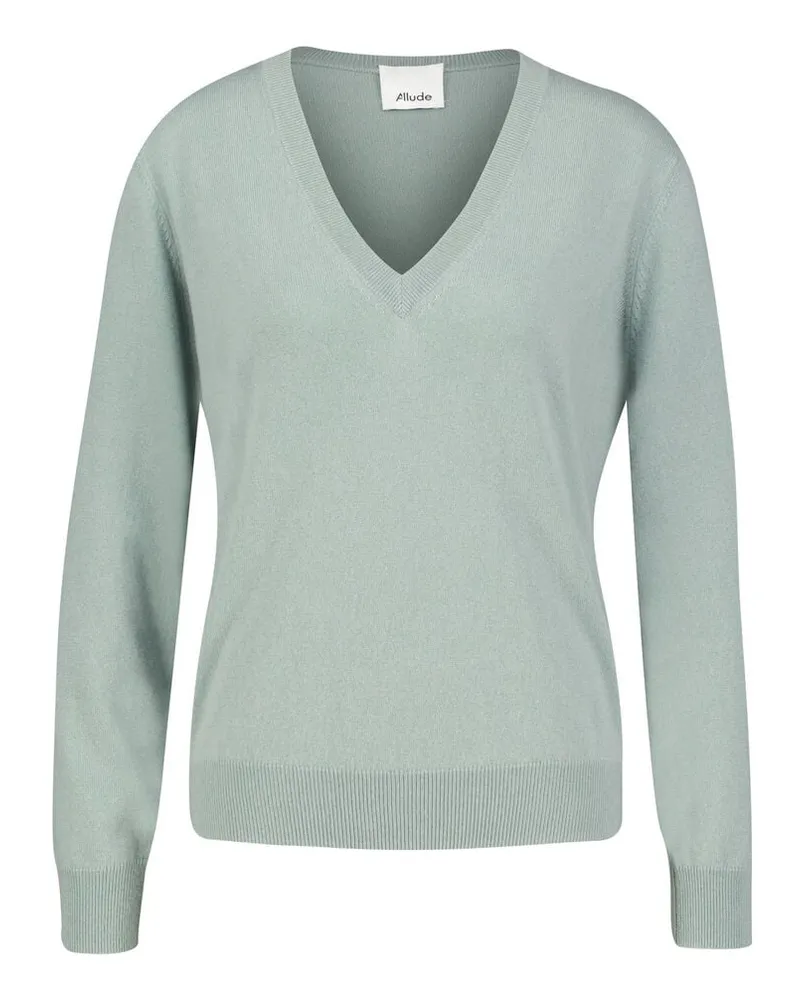 ALLUDE Damen Strickpullover aus Kaschmir Pistazie