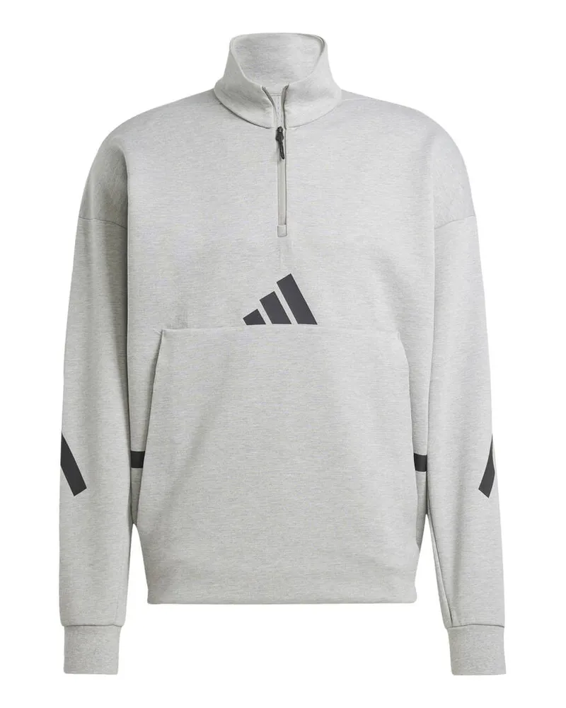 adidas Herren Sweatshirt Z.N.E. H-ZIP Relaxed Fit Grau