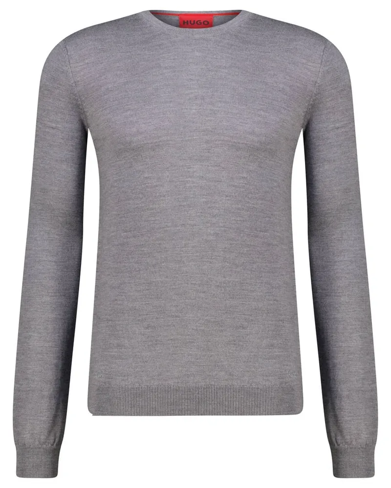 HUGO BOSS Herren Wollpullover SAN CEDRIC-M1 Slim Fit Grau