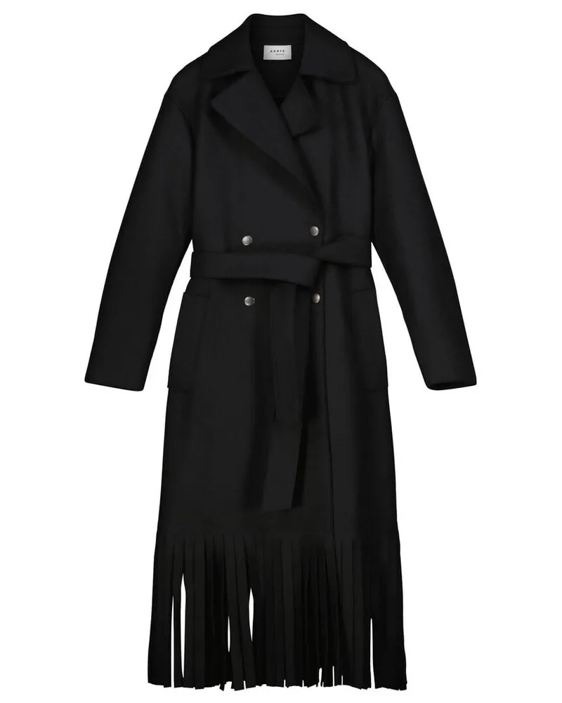 Akris Damen Mantel Schwarz