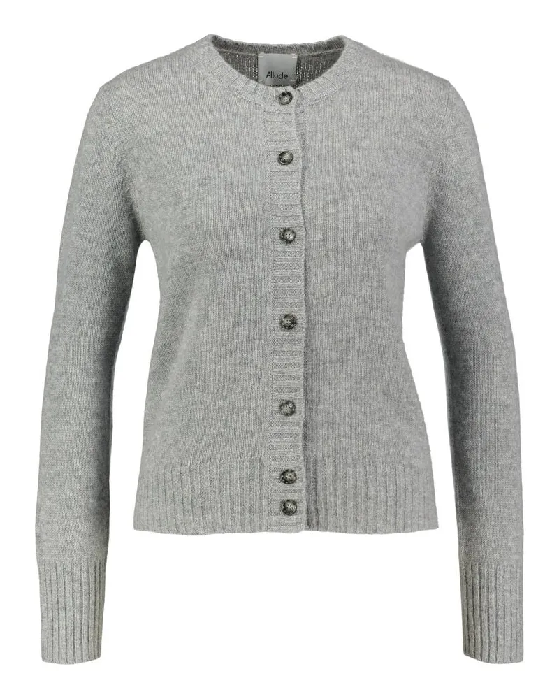 ALLUDE Damen Strickjacke aus Kaschmir Grau