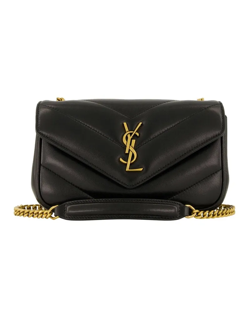 Saint Laurent Damen Umhängetasche LOULOU MINI Schwarz
