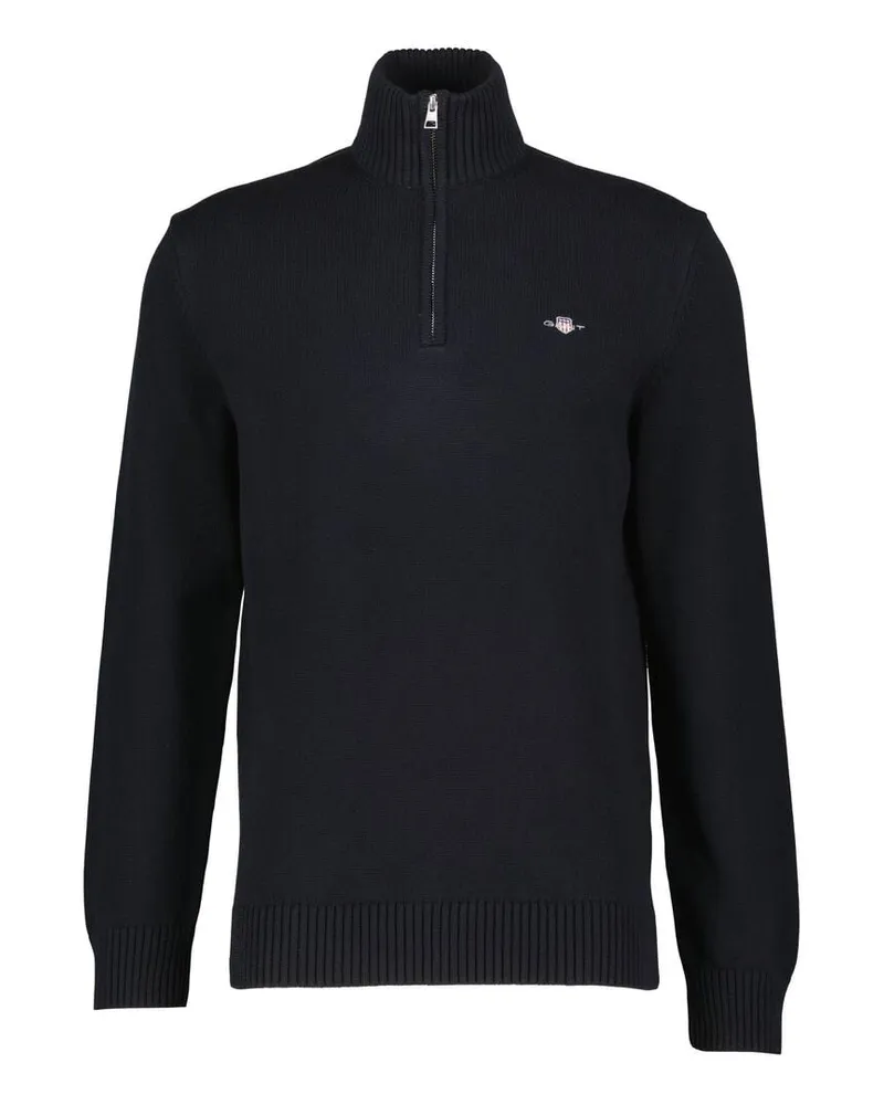 Gant Herren Troyer CASUAL COTTON HALF ZIP Schwarz