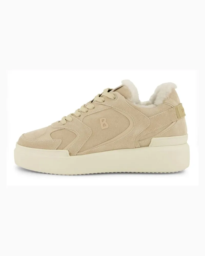 Bogner Damen Sneaker HOLLYWOOD 34 aus Leder mit Schafsfell-Futter Sand