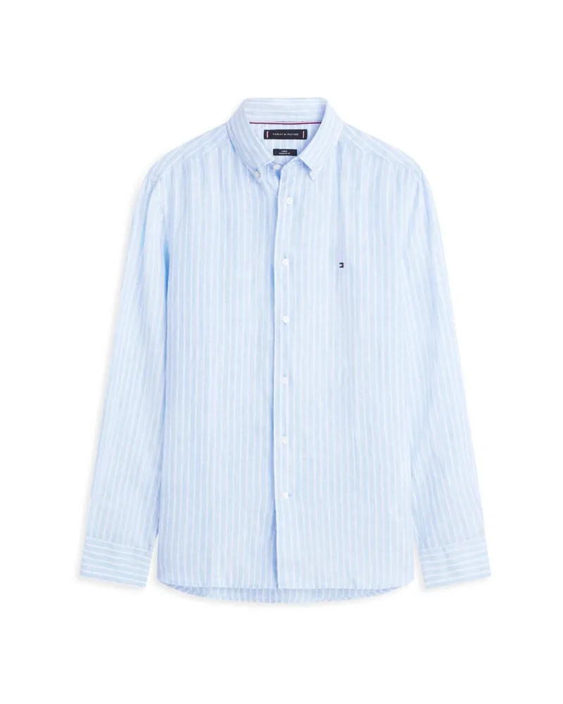 Tommy Hilfiger Herren Hemd aus Leinen Marine