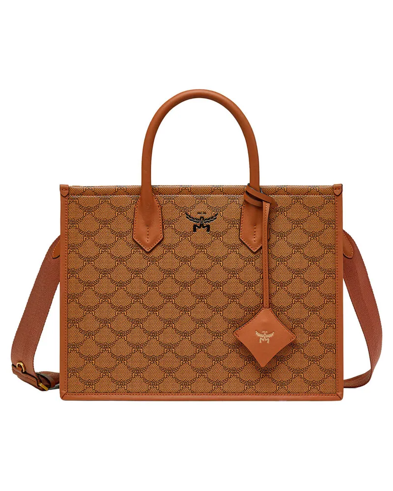 MCM Damen Shopper LAURETOS TOTE Cognac