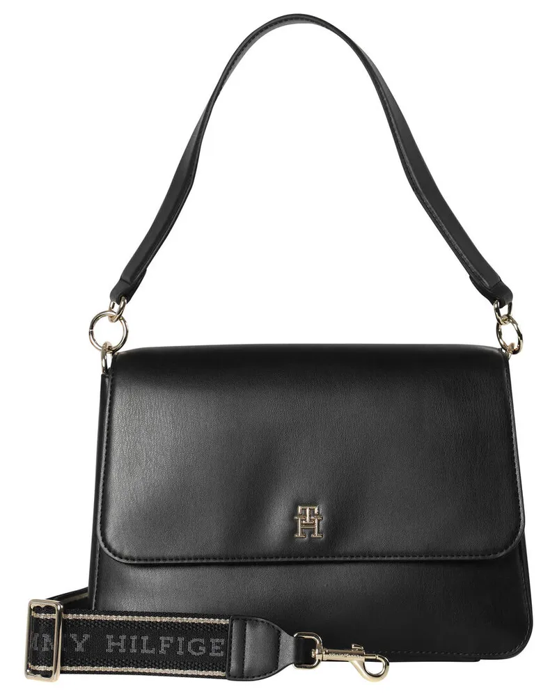 Tommy Hilfiger Damen Schultertasche TH JOY SHOULDER BAG Schwarz