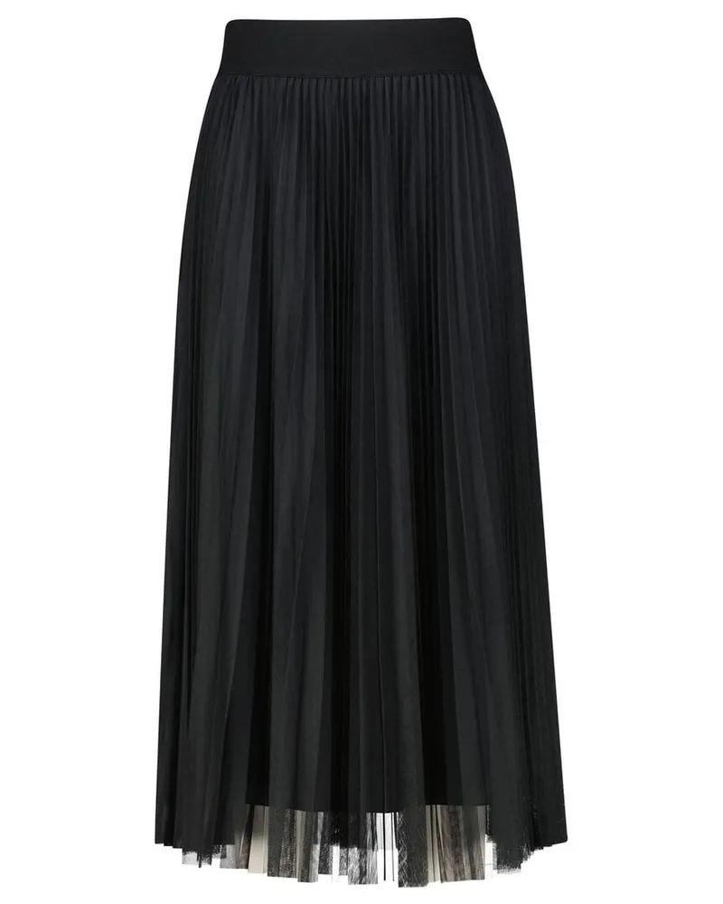 Fabiana Filippi Damen Tüllrock PLEATED TULLE WIDE SKIRT Schwarz