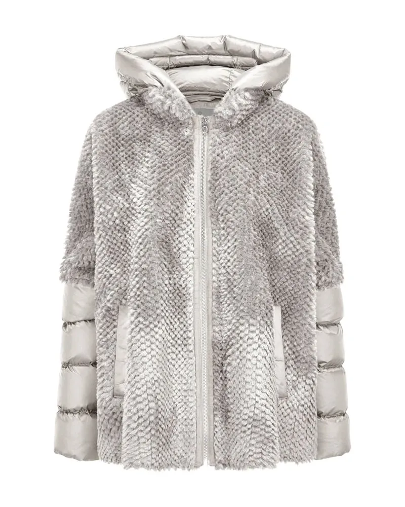 Milestone Damen Kapuzenjacke mit Kunstfell und Steppdetails MSWEGA Creme
