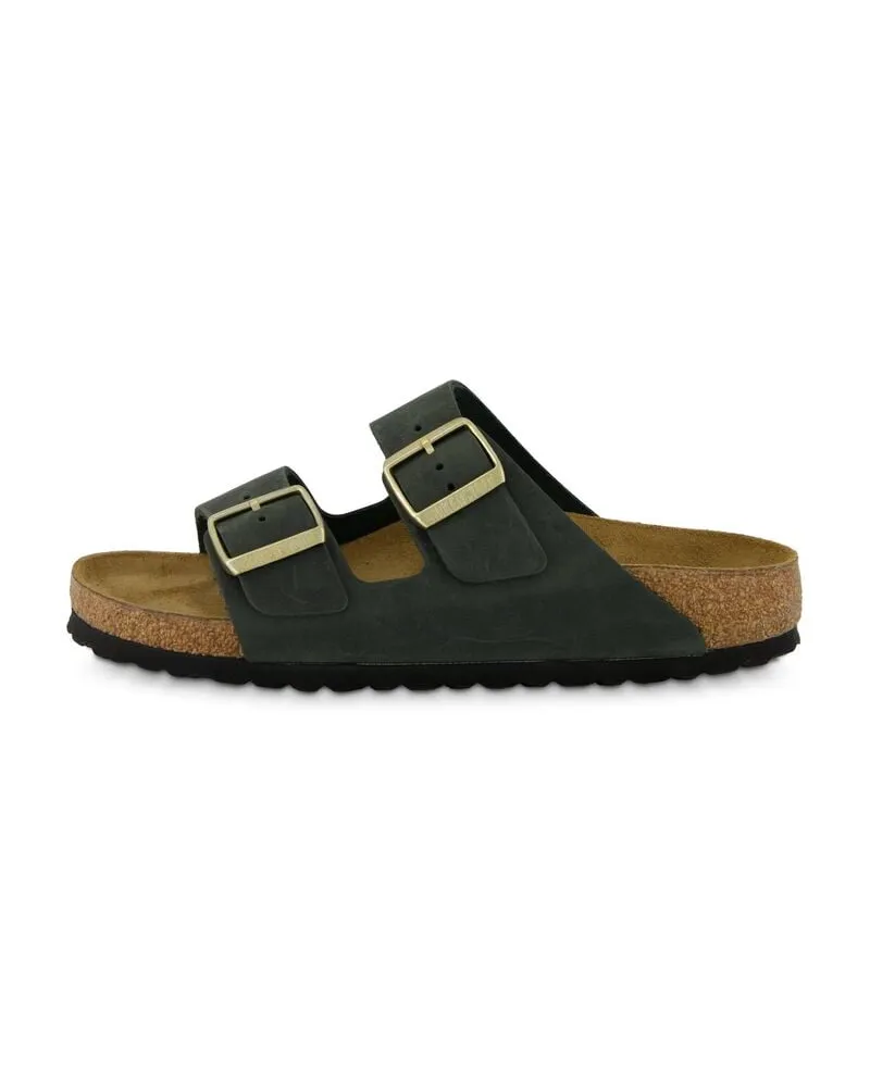 Birkenstock Damen Pantolette ARIZONA NARROW aus Nubukleder Oliv