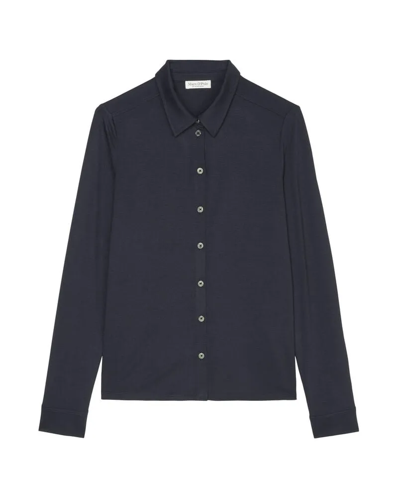 Marc O'Polo Damen Bluse Langarm Marine
