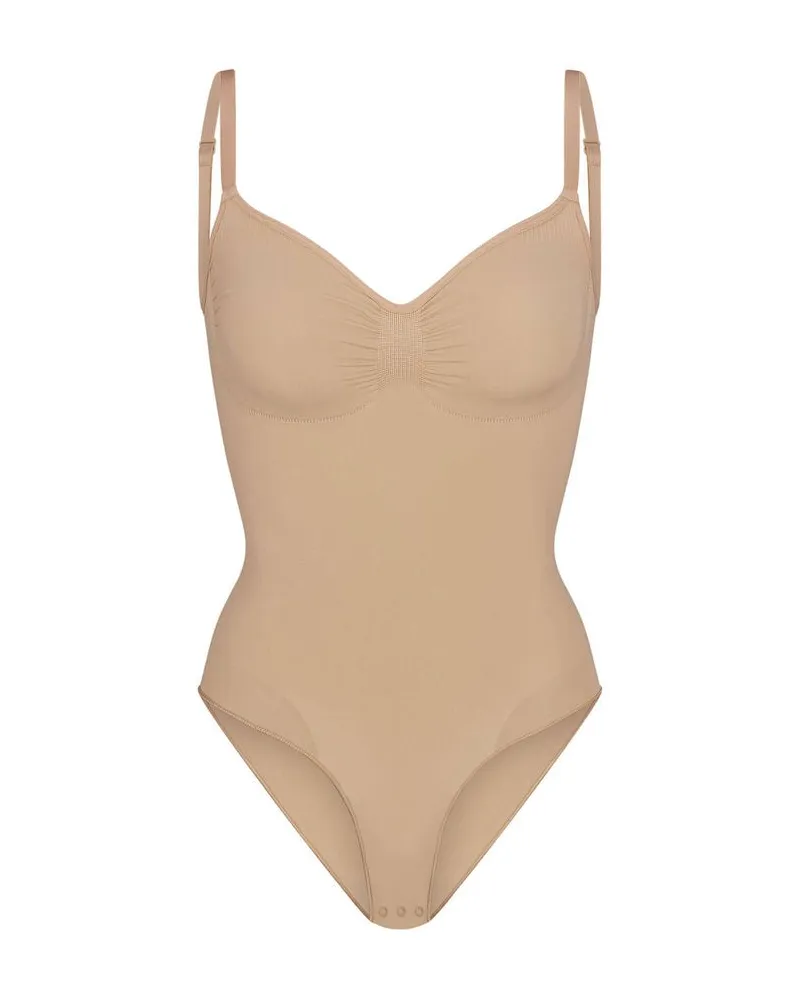 SKIMS Damen Bodysuit SEAMLESS SCULPT BRIEF Camel