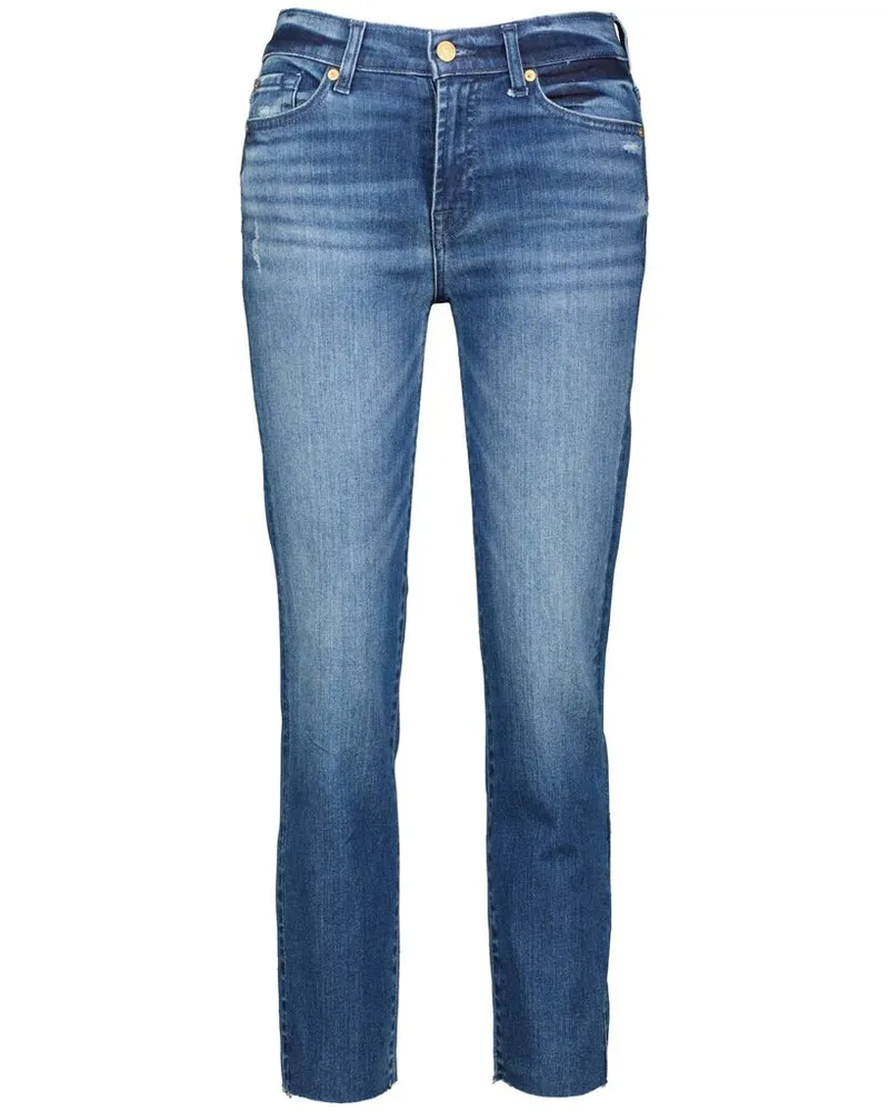 7 for all mankind Damen Jeans ROXANNE ANKLE RIVER Slim Fit Darkblue