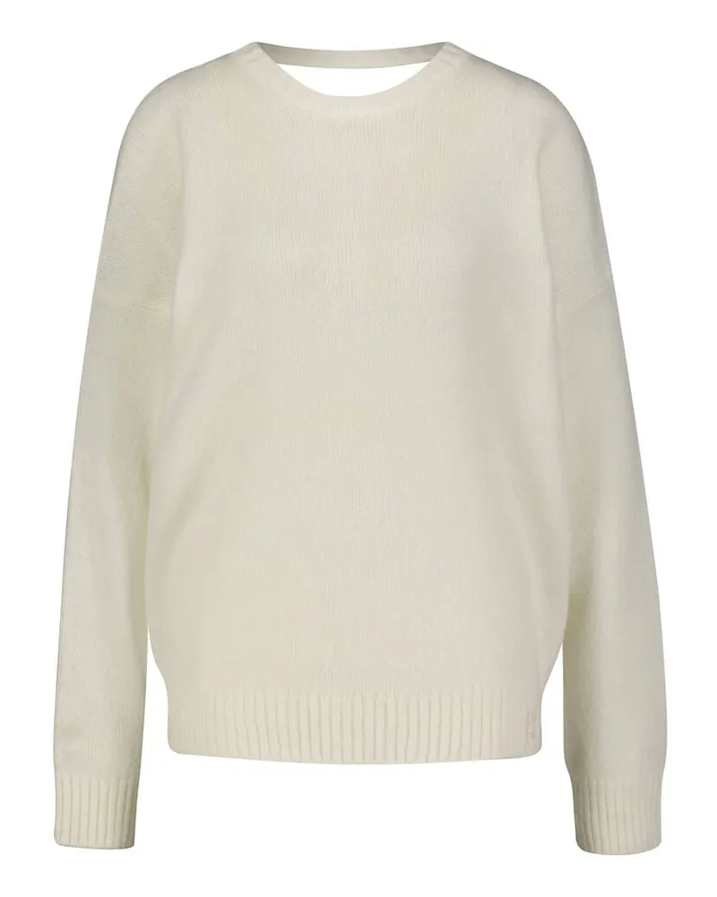 HUGO BOSS Damen Strickpulover mit Wolle SARCIS Oversized Weiss