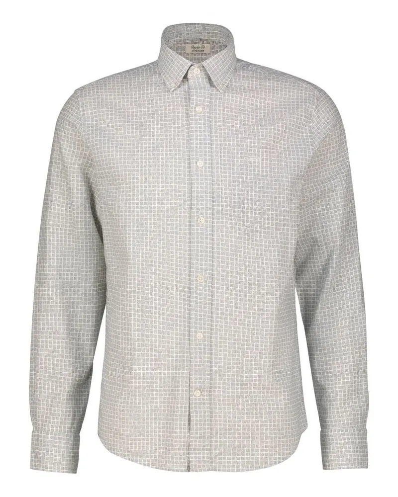 Gant Herren Hemd aus Leinen und Baumwolle Creme
