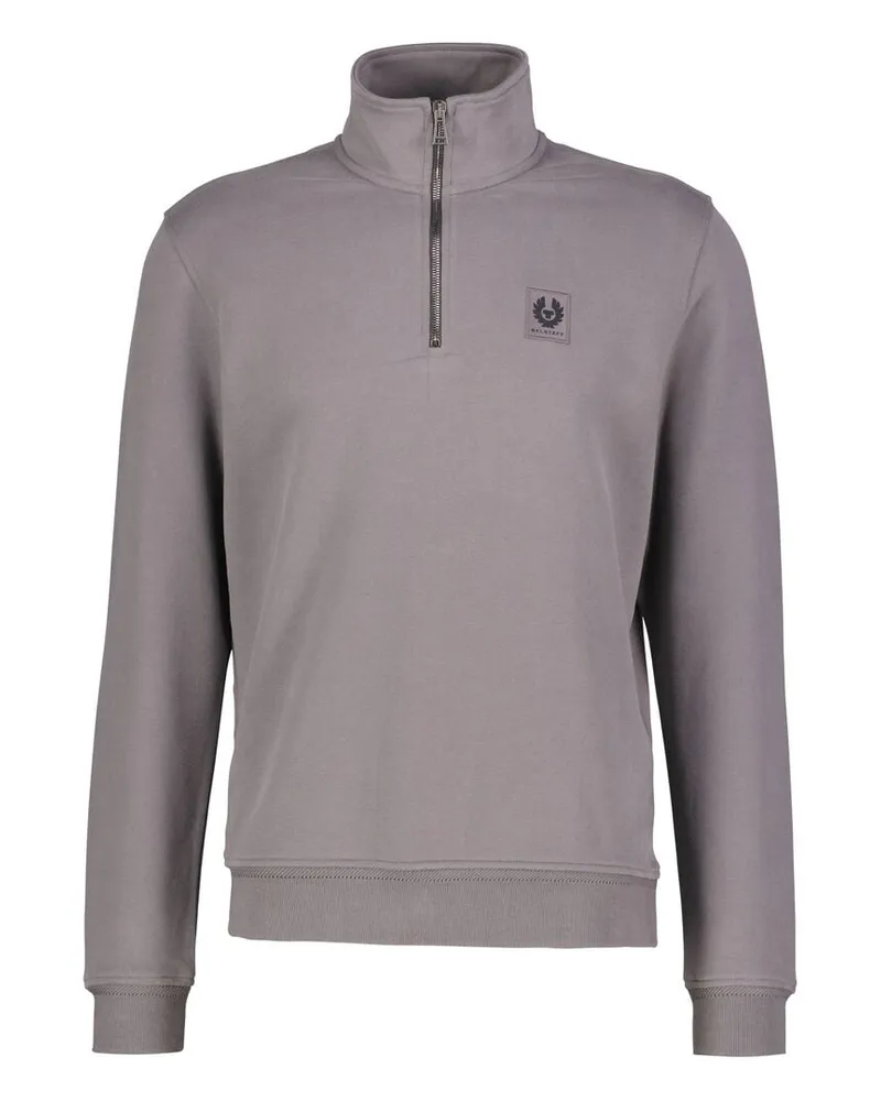 Belstaff Herren Sweatshirt mit Troyer-Kragen Grau