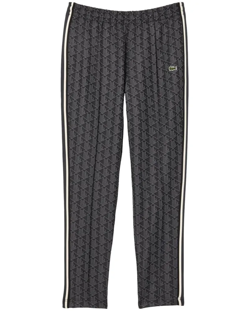 Lacoste Herren Trainingshose mit Monogramm-Print Schwarz