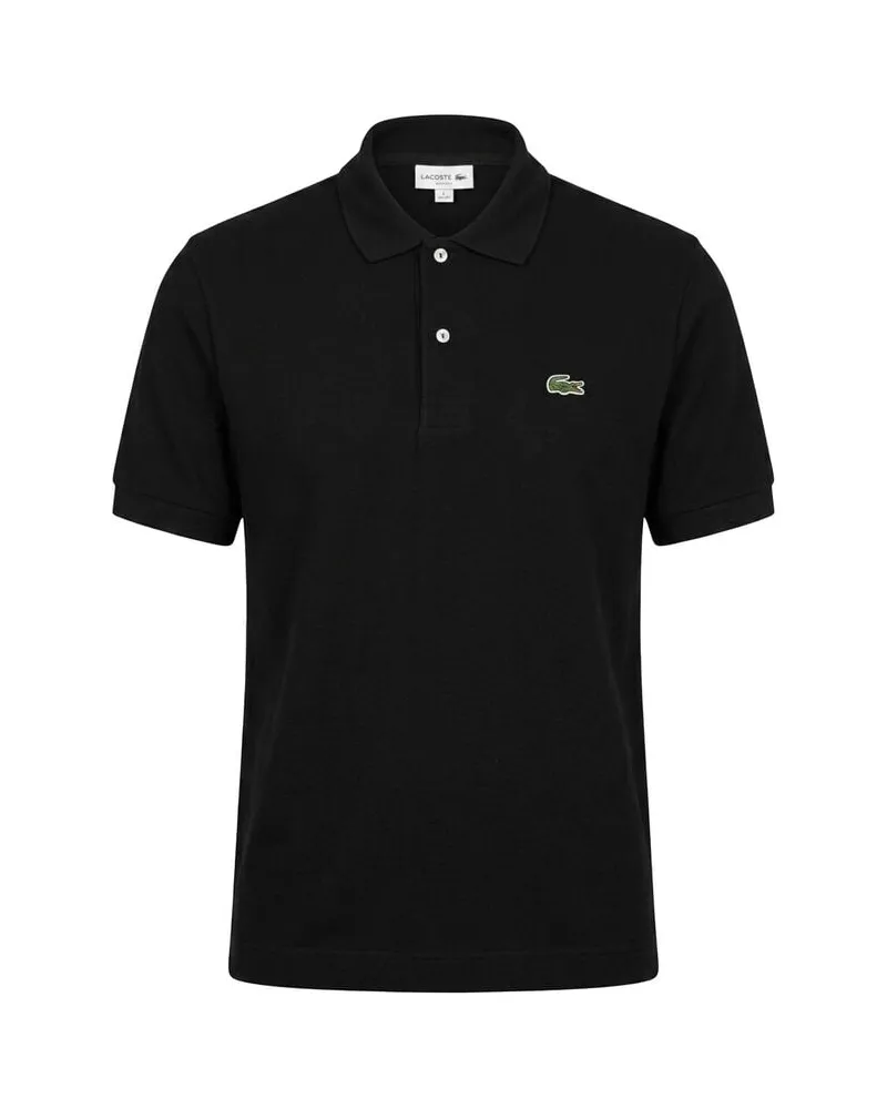 Lacoste Herren Strickpolo aus Baumwolle Schwarz
