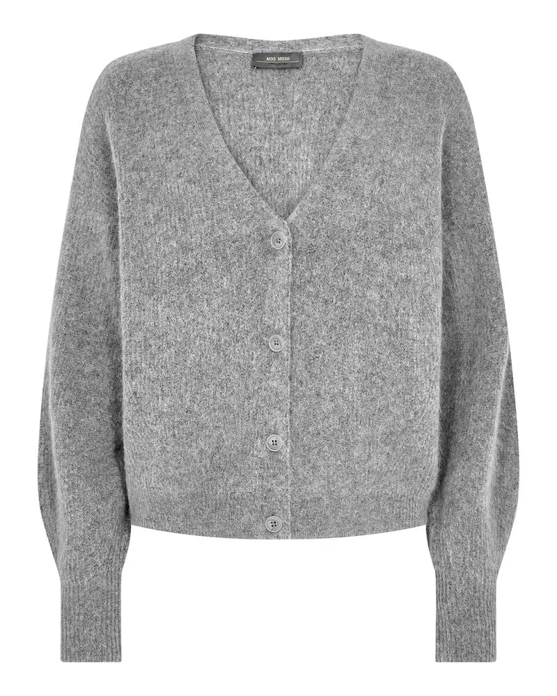 Mos Mosh Damen Strickjacke MMTHORA mit Wolle Taupe