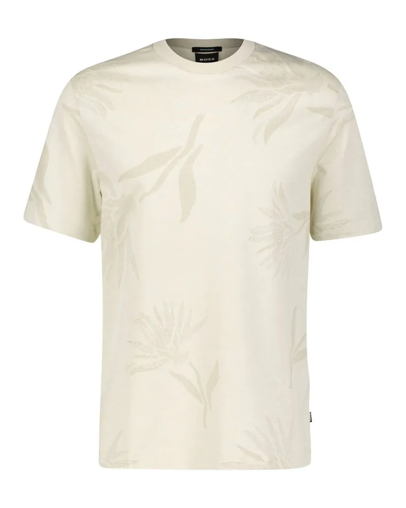 HUGO BOSS Herren T-Shirt C-TAUT 13 Regular Fit Offwhite