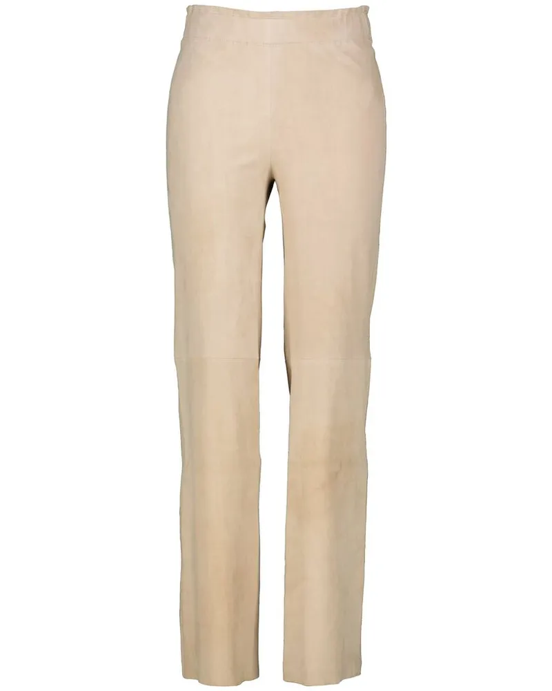 Iris von Arnim Damen Schlupfhose aus Lammleder PALO Offwhite