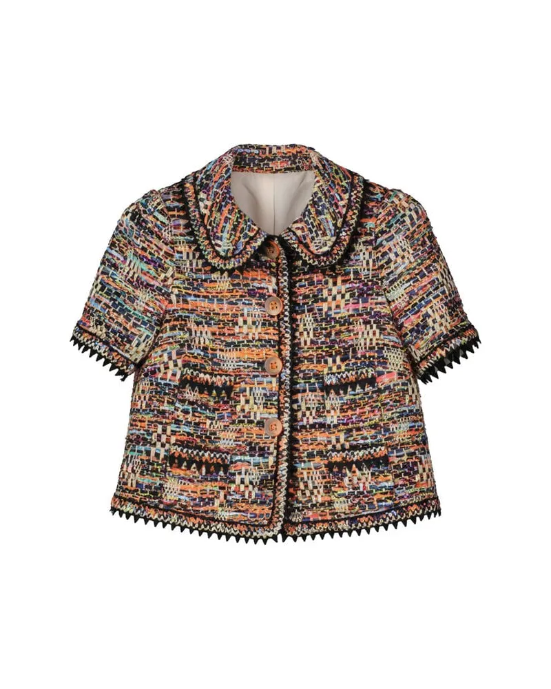 Maison Common Damen Blazer mit Makraméborte Beere