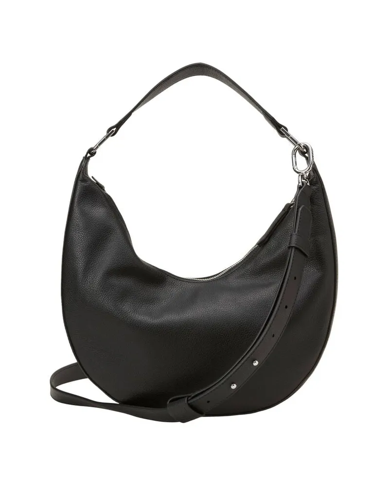 Marc O'Polo Damen Umhängetasche aus Leder Small Schwarz
