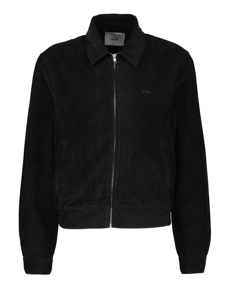 Arte Antwerp Herren Jacke NYLON TRACK JACKET Regular Fit aus Polyamid Schwarz