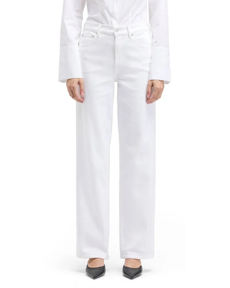7 for all mankind Damen Jeans CALIE Straight Fit Weiss