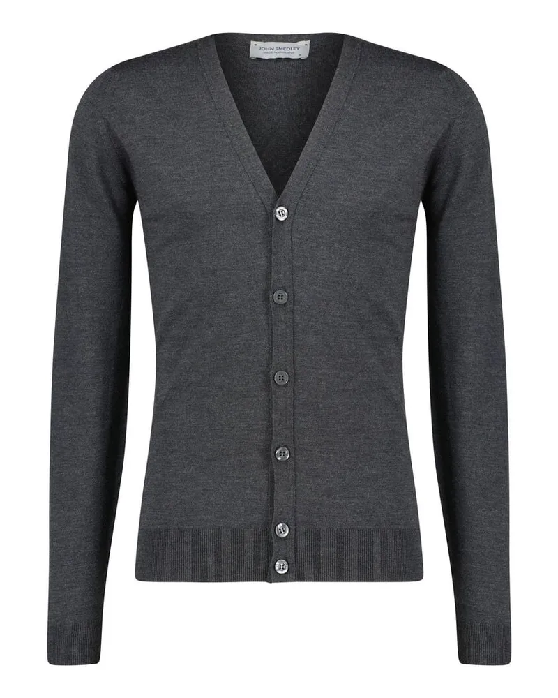 John Smedley Herren Strickjacke BURLEY Anthrazit