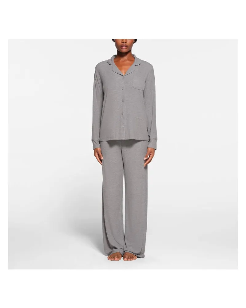 SKIMS Damen Pyjama aus Modal-Mix Anthrazit