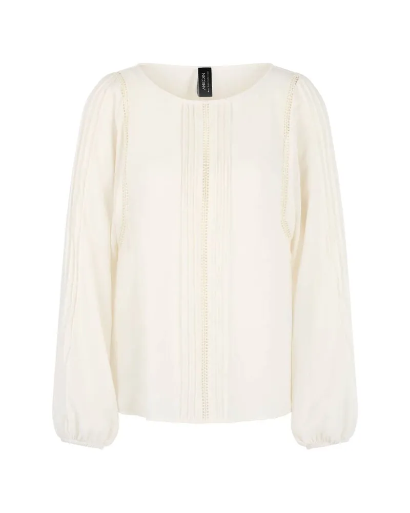 Marc Cain Damen Bluse Loose Fit Offwhite
