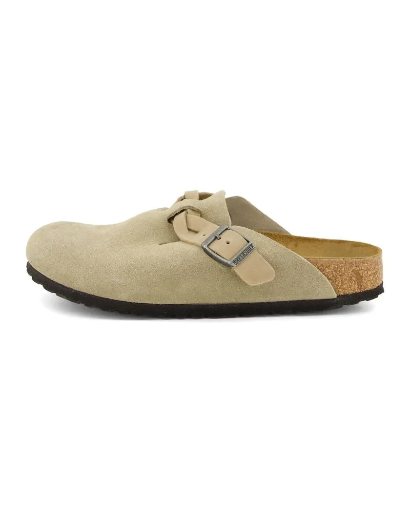 Birkenstock Damen Clogs aus Leder BOSTON BRAIDED Sand