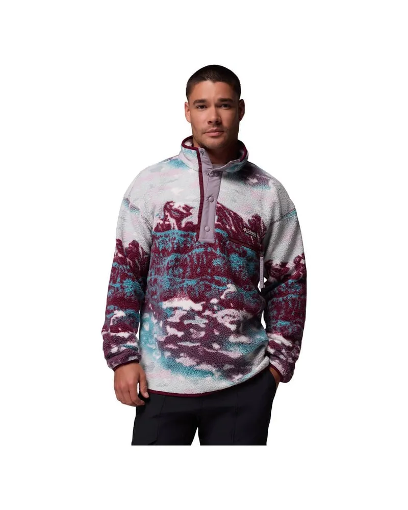 Columbia Sportswear Company Herren Fleecepullover HELVETIA II PRINTED HALF SNAP FLEECE Bordeaux