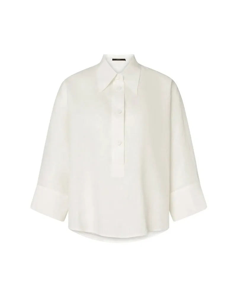 windsor. Damen Bluse aus Leinen Weiss