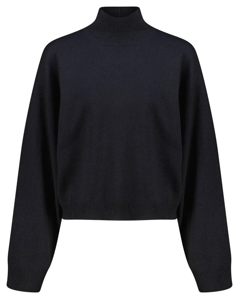Fabiana Filippi Damen Strickpullover mit Wolle, Seide und Kaschmir Schwarz
