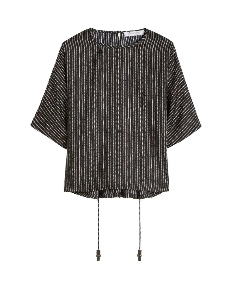 Max Mara Damen Seidenbluse Loose Fit Beige