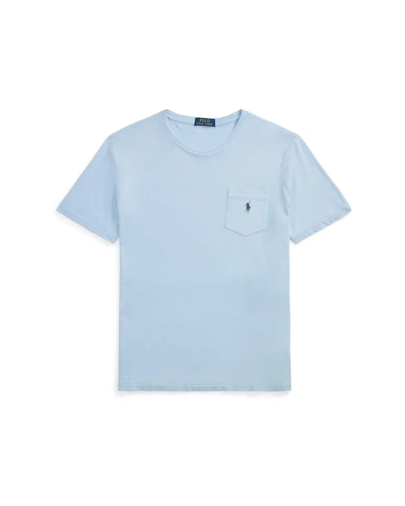 Ralph Lauren Herren T-Shirt aus Leinenmix Bleu