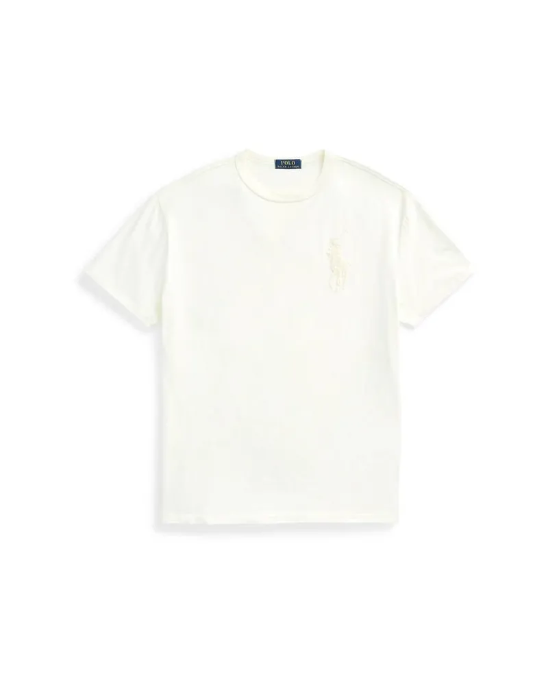 Ralph Lauren Herren T-Shirt mit BIG PONY Classic Fit Creme