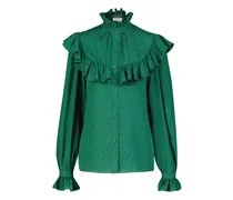 Damen Rüschenbluse aus Seide