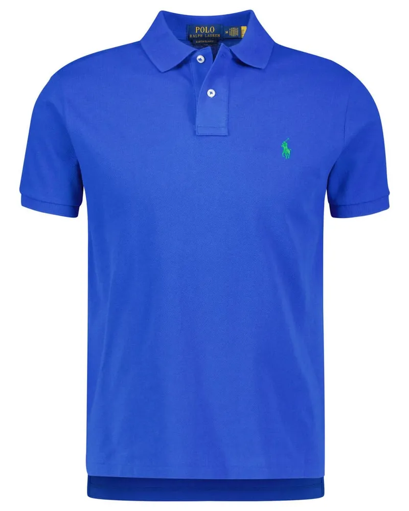 Ralph Lauren Herren Poloshirt Custom Slim Fit Cobalt