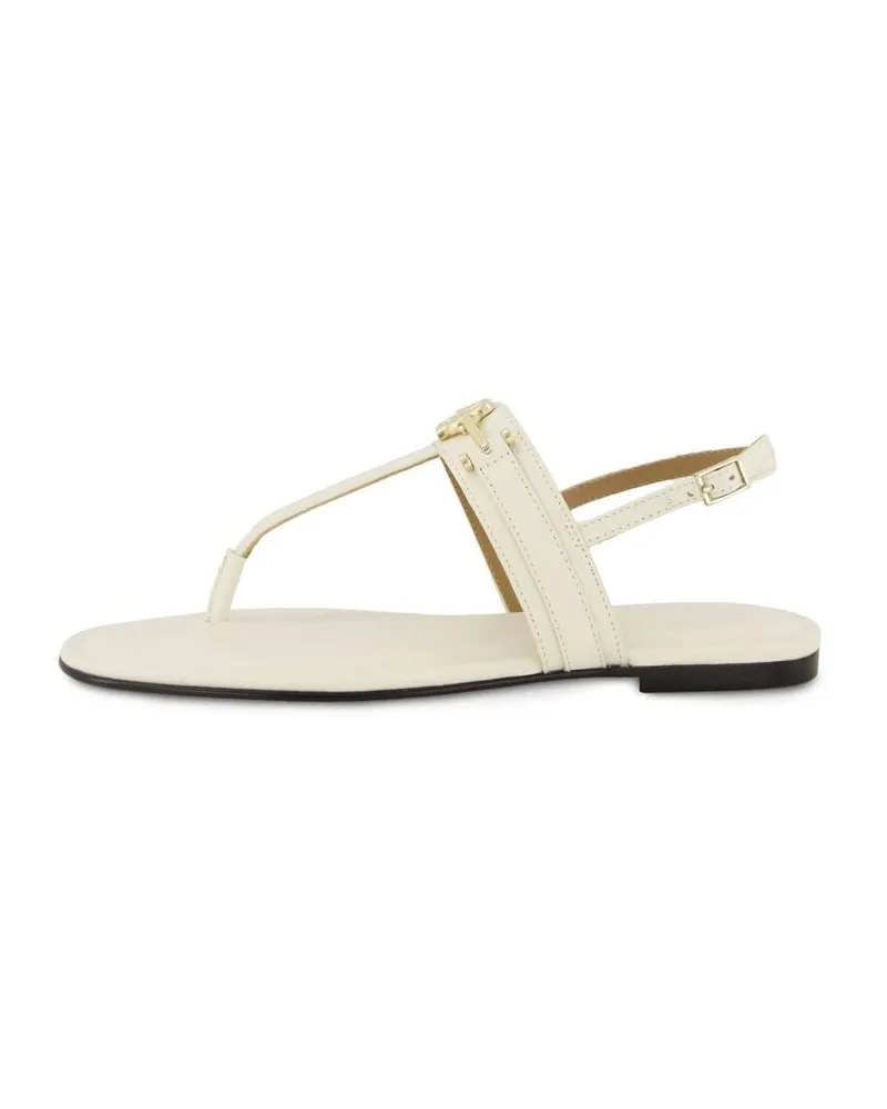 HUGO BOSS Damen Sandale aus Leder EMBERLYN_THNG10_VCHB Weiss