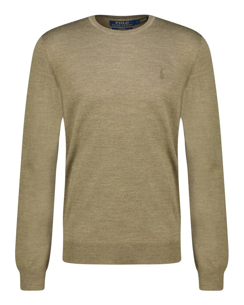 Ralph Lauren Herren Strickpullover aus Wolle Slim Fit Olive