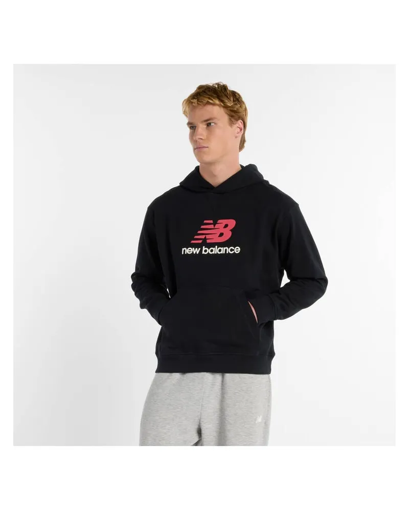 New Balance Herren Hoodie ATHLETICS FRENCH TERRY LOGO HOODIE Schwarz