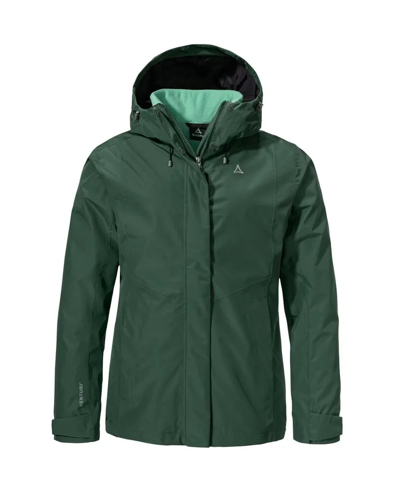 Schöffel Damen Doppeljacke HIKING 3 in 1 Dunkelgrün