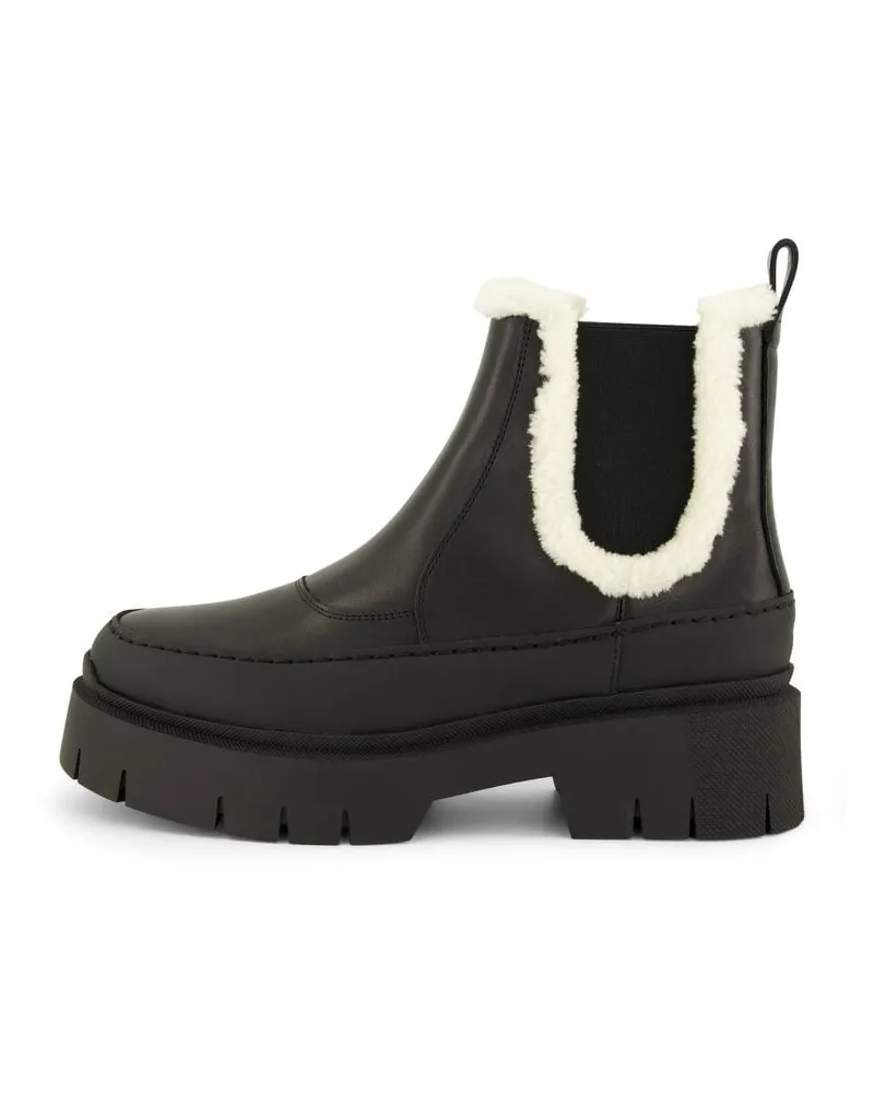 HUGO BOSS Damen Stiefeletten KRIS aus Leder Schwarz