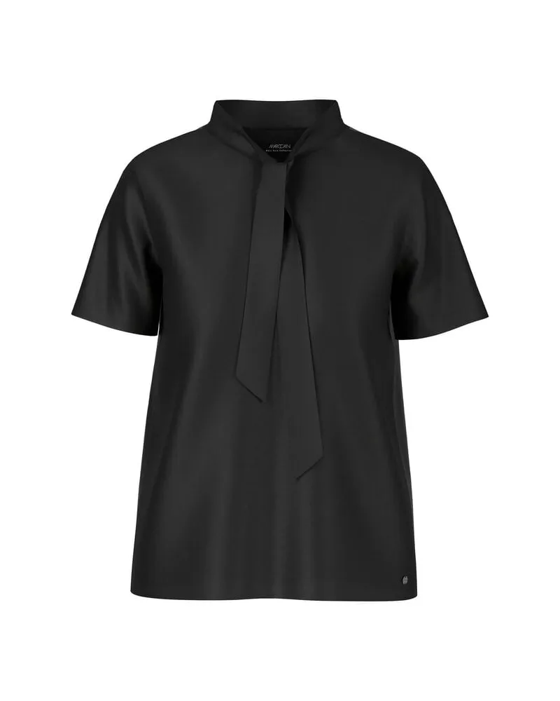 Marc Cain Damen Blusenshirt mit Schluppe Schwarz