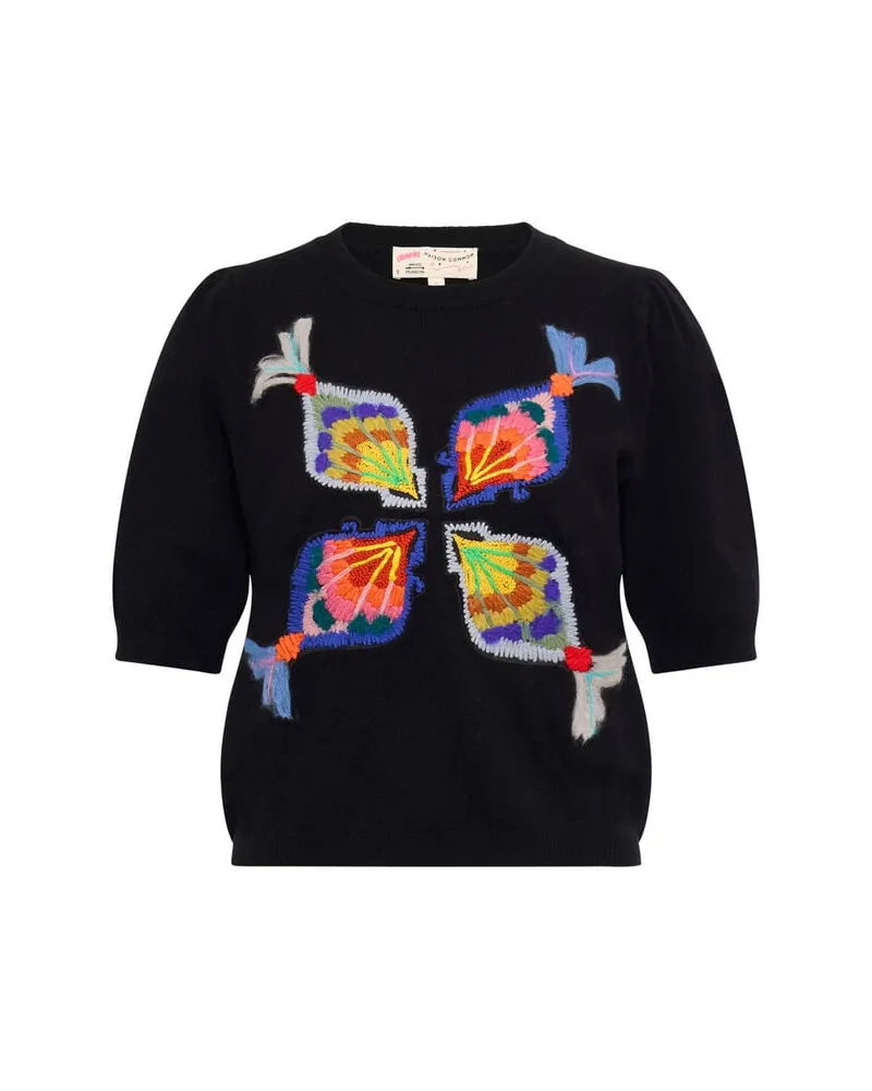 Maison Common Damen Pullover aus Wolle und Kaschmir Schwarz