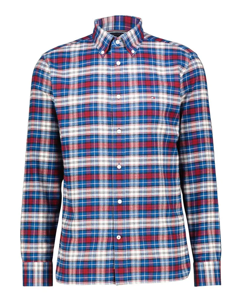 Tommy Hilfiger Herren Hemd Langarm Regular Fit Marine